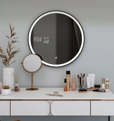 WiFi Weather and Temperature LED Smart Mirror for Bathroom